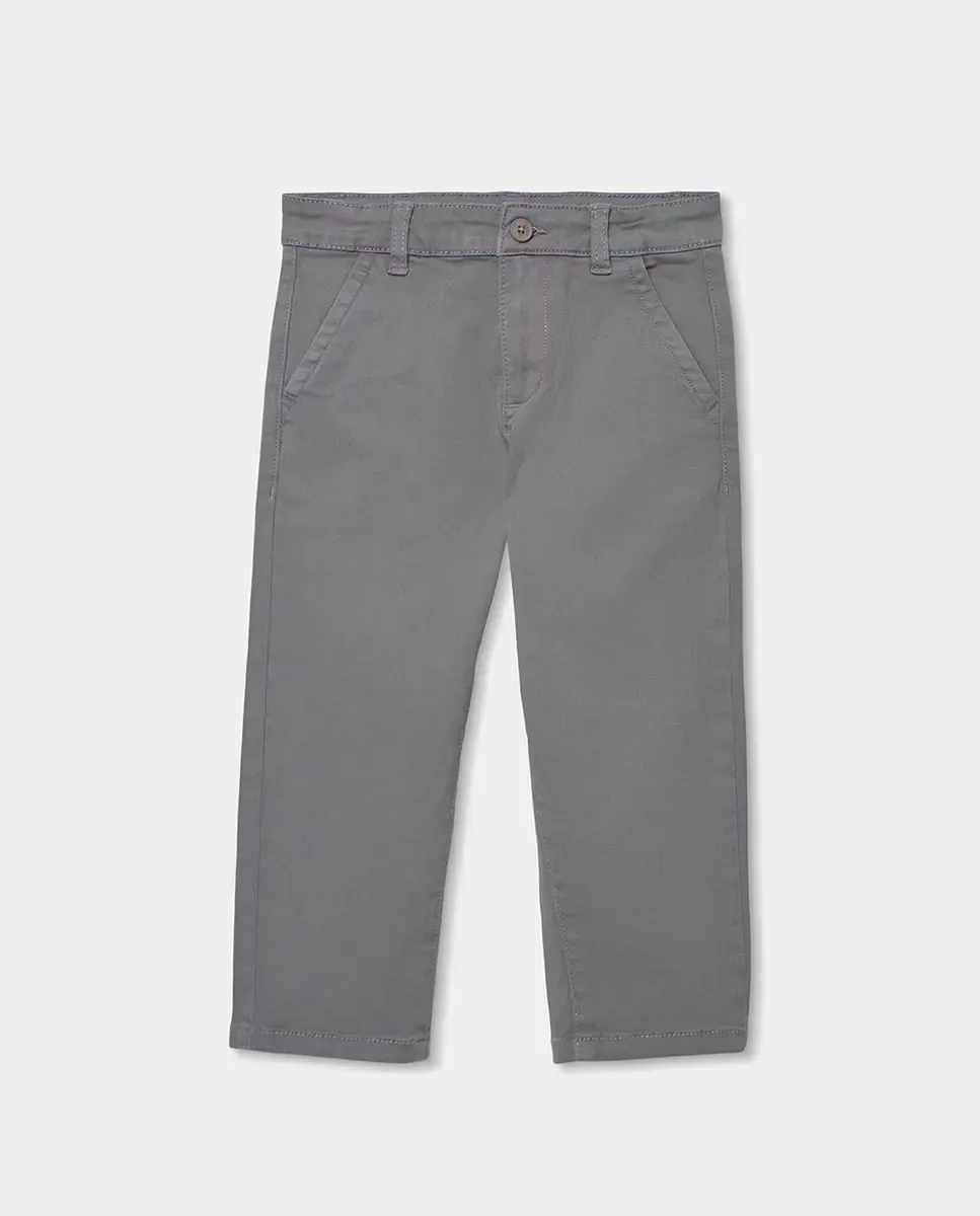 Детские брюки из окрашенного саржевого материала Boboli, Gris Sombra