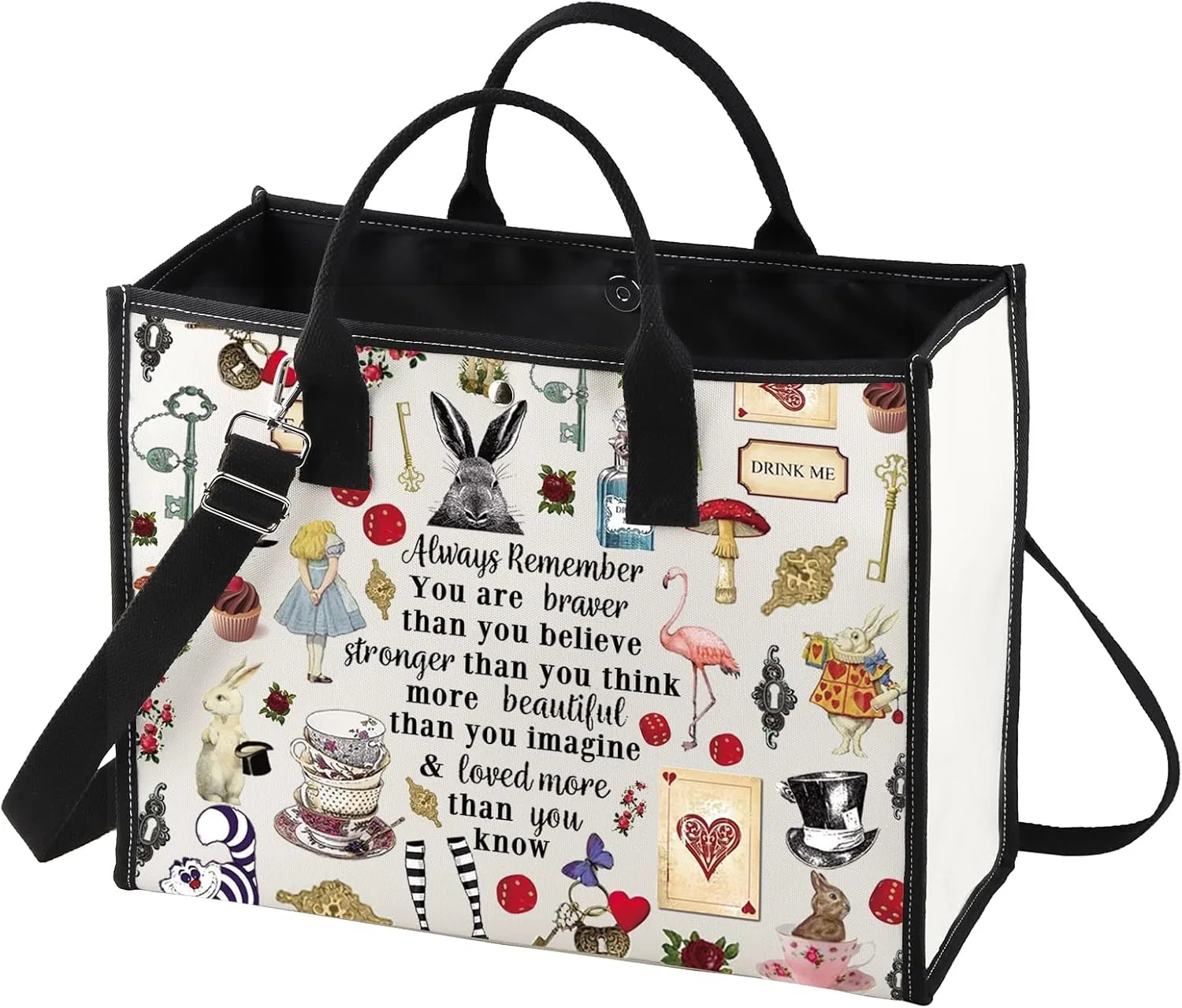 Косметичка на молнии «Alice You Are Braver Stronger Smarter» от LEVLO Levlo, Alis Lt