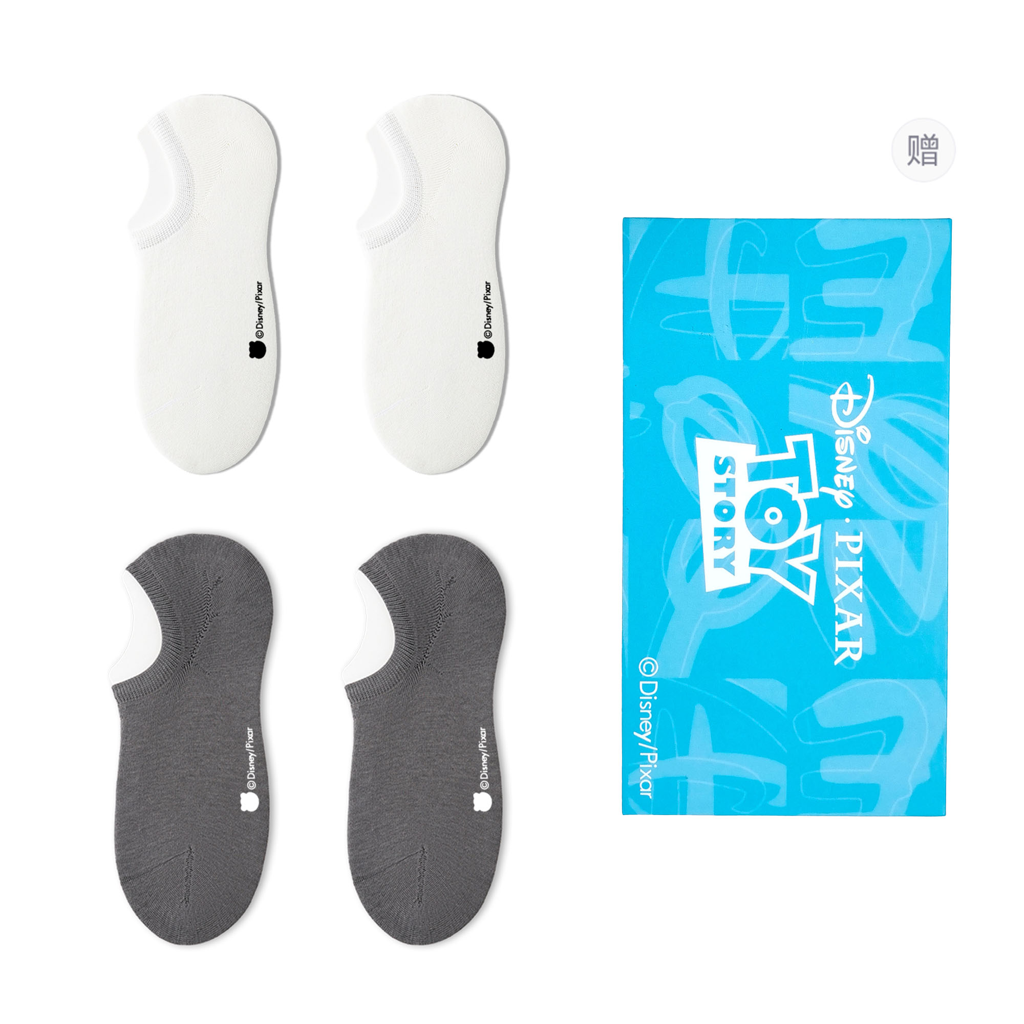 

Ноу-шоу носки унисекс шопер 4 шт Disney, белый/темно-серый