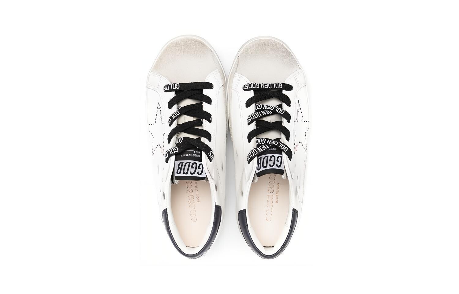 Детские кроссовки Superstar с эффектом потертости Golden Goose, белый — фото 2