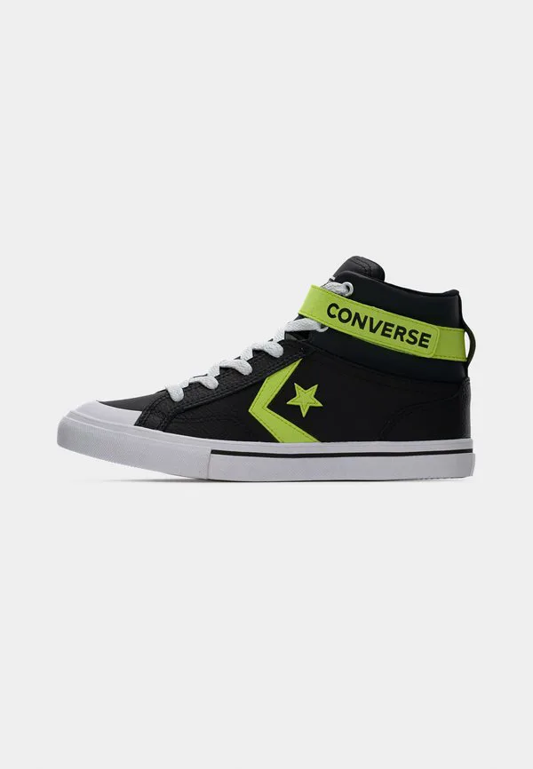 Унисекс высокие кроссовки pro blaze strap Converse, Black/Neon Mantis/White — фото 2