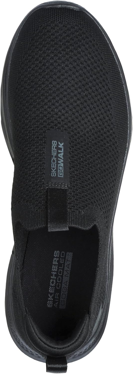 Мужские кроссовки Skechers Go Walk 7 Stretch Fit без шнурков, черный — фото 3