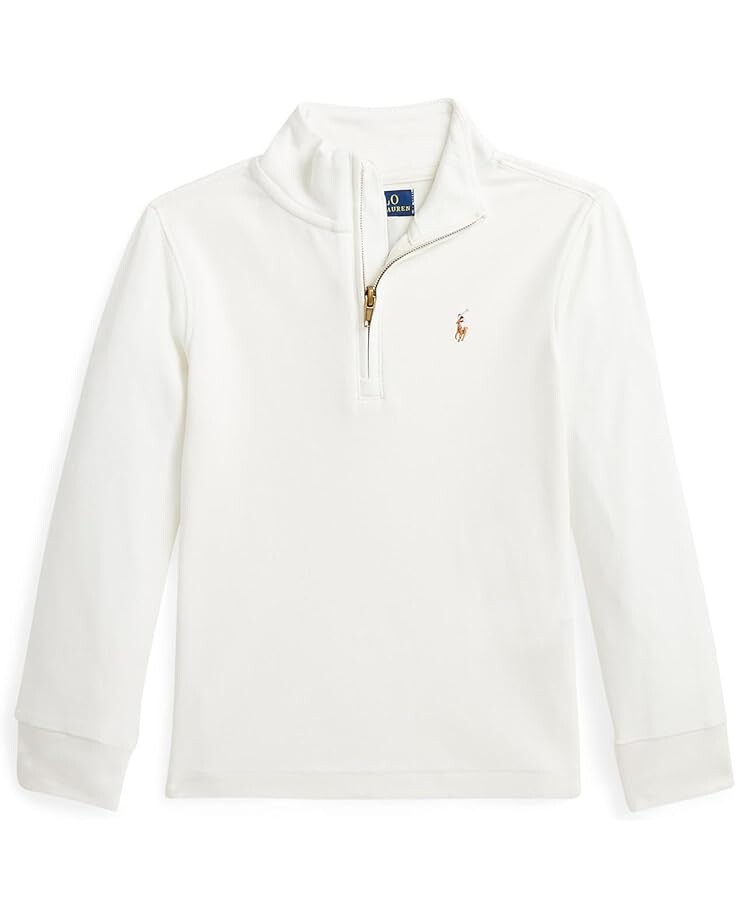 

Пуловер Polo Ralph Lauren Kids Cotton Interlock Quarter-Zip Pullover, цвет Nevis