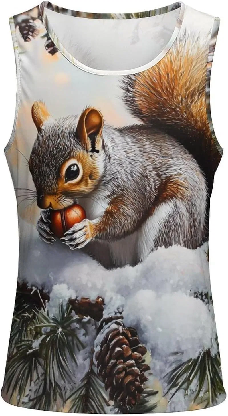 Мужской топ с принтом Squirrel, 95% полиэстер + 5% спандекс, Style — фото 4