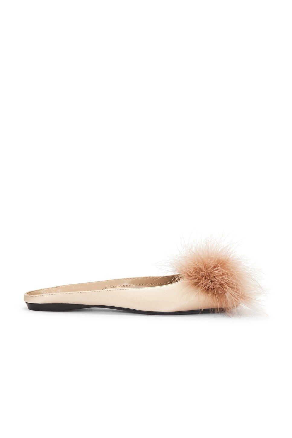 Мюли Lido на плоской подошве Saint Laurent, цвет Partridge Pink