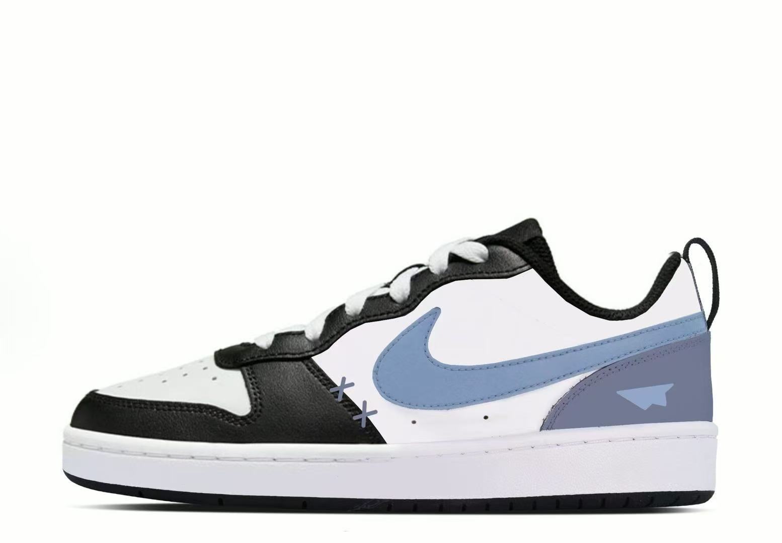 

Court Borough Paper Plane устойчивые к истиранию низкие кроссовки для скейтбординга детские Nike, черный