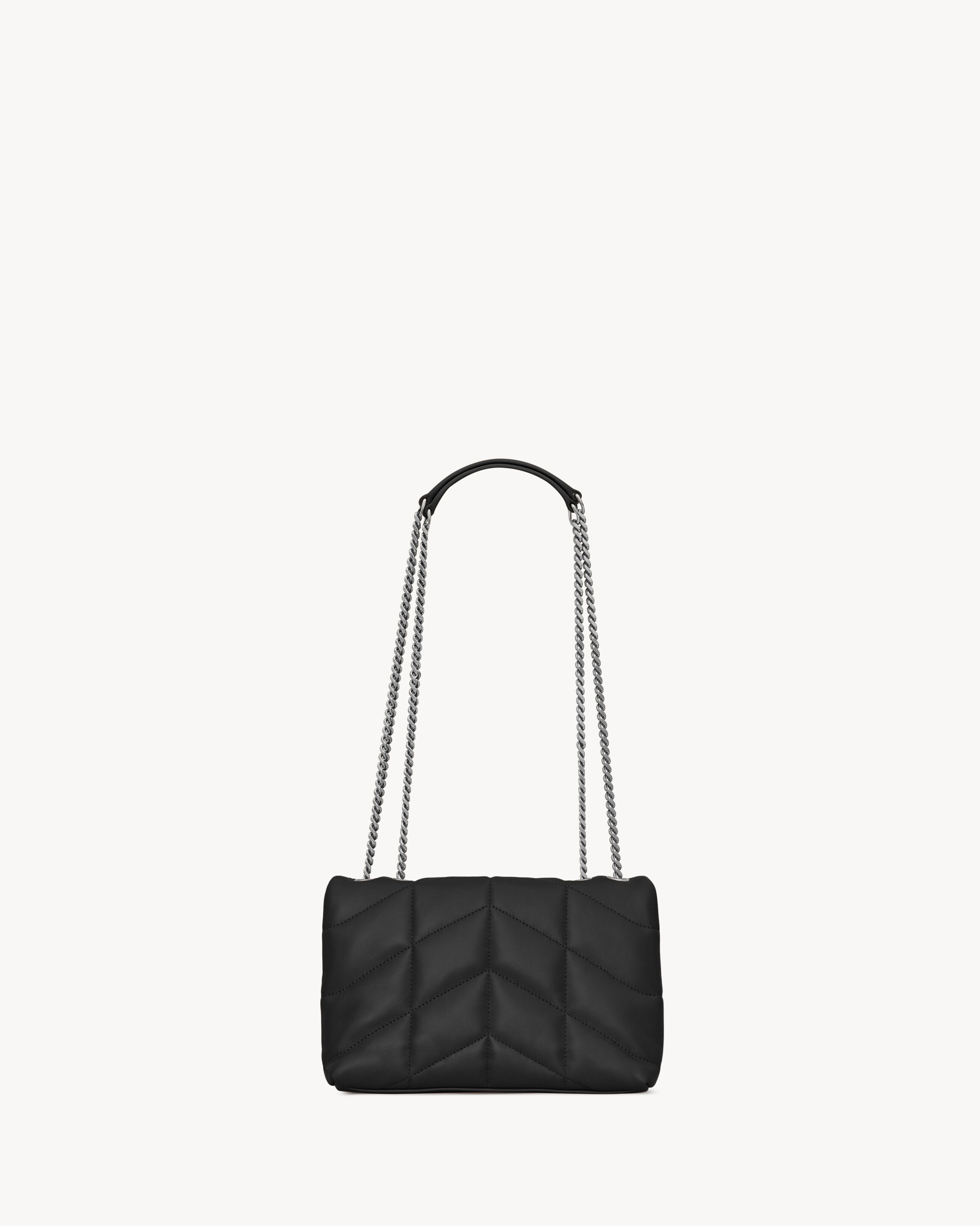 Знаменитая сумка Loulou Puffer в мини-версии Saint Laurent, черный — фото 3