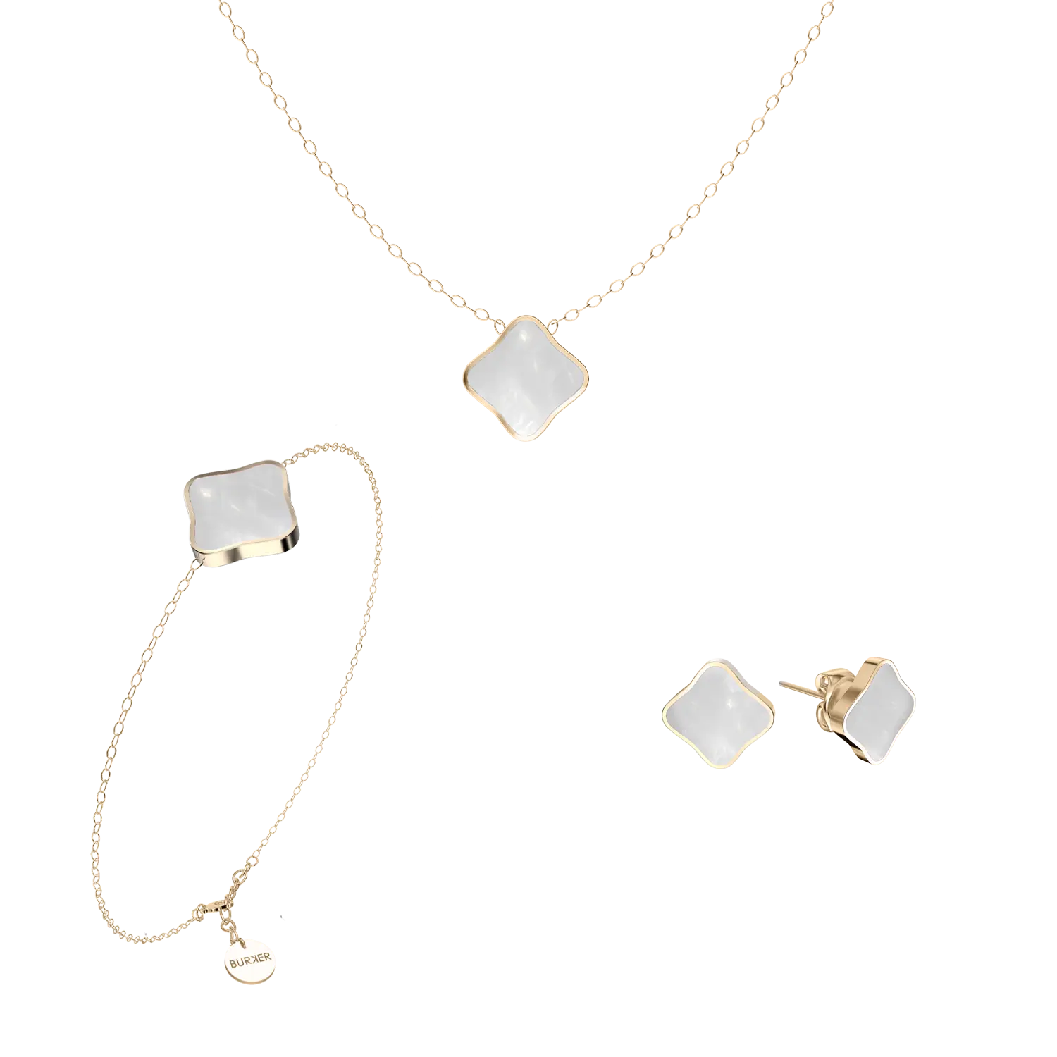 

Набор Burker Flora, золото/белый