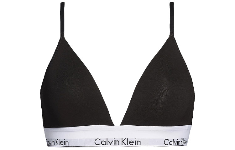 

Хлопковый бюстгальтер с треугольными чашками Calvin Klein Modern на легкой подкладке, черный