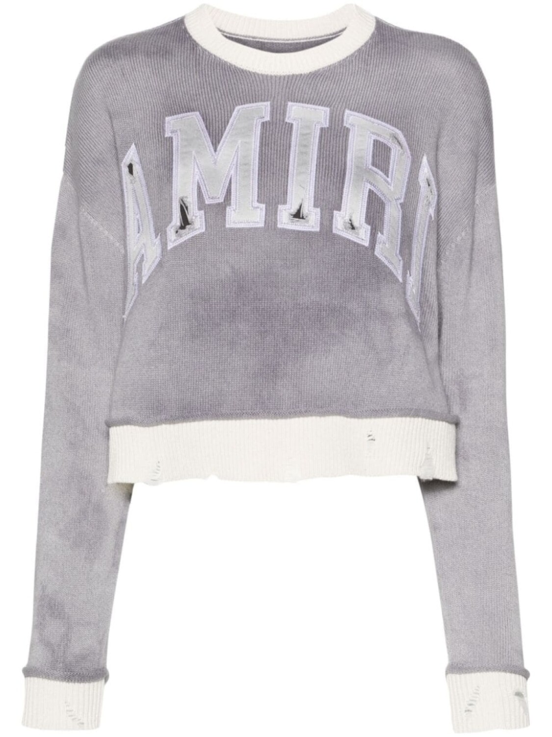 

AMIRI укороченный кашемировый джемпер Vintage, серый