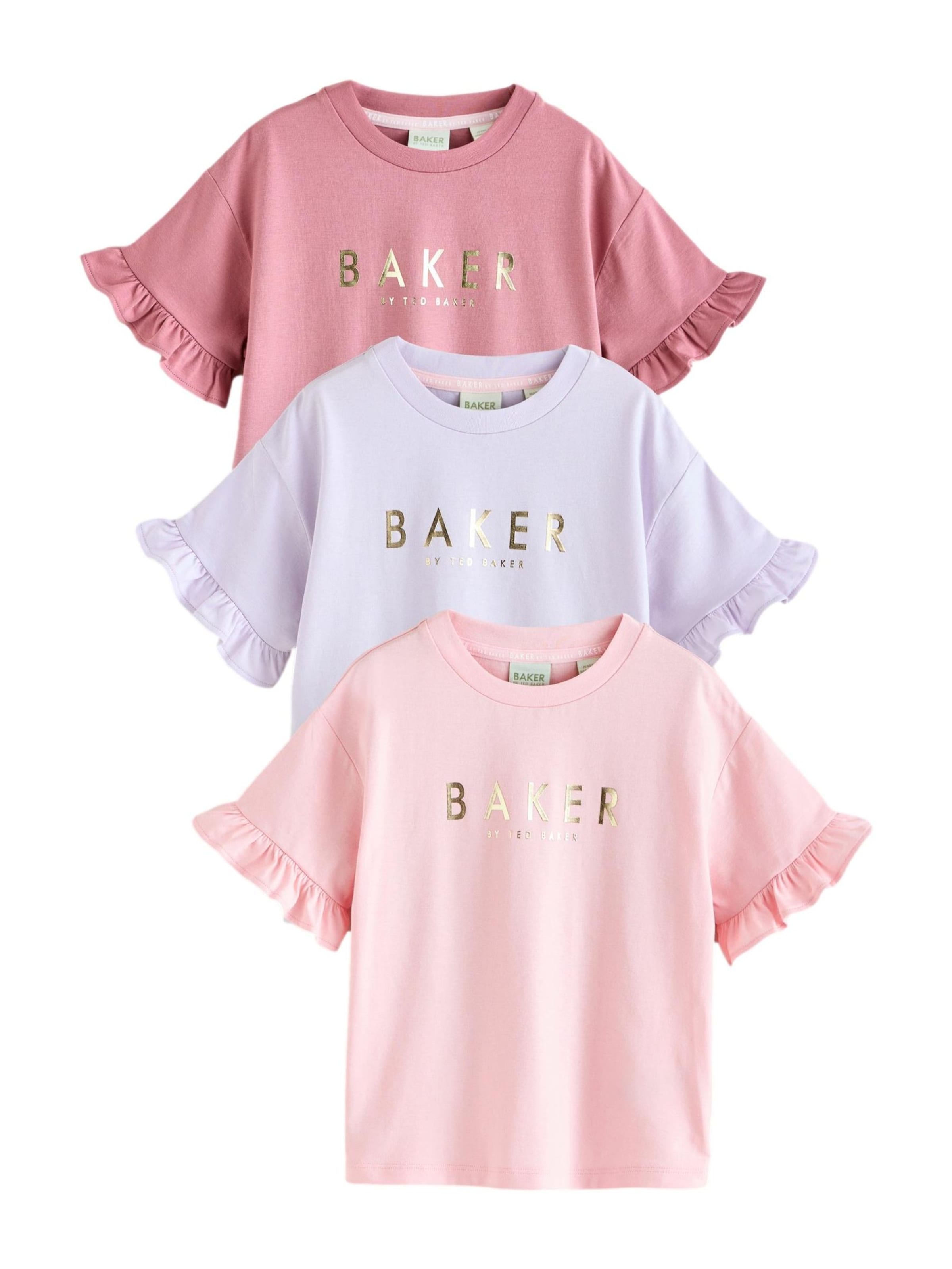 

Baker by Ted Baker Футболка в цветах Light Blue, Rose, Dusky Pink