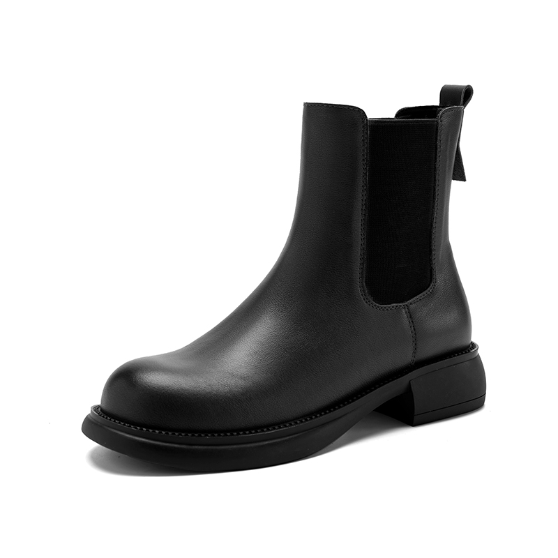 Женские полусапоги Chelsea Boots 4cm ZHR, Коричневый [С флисовой подкладкой] — фото 3