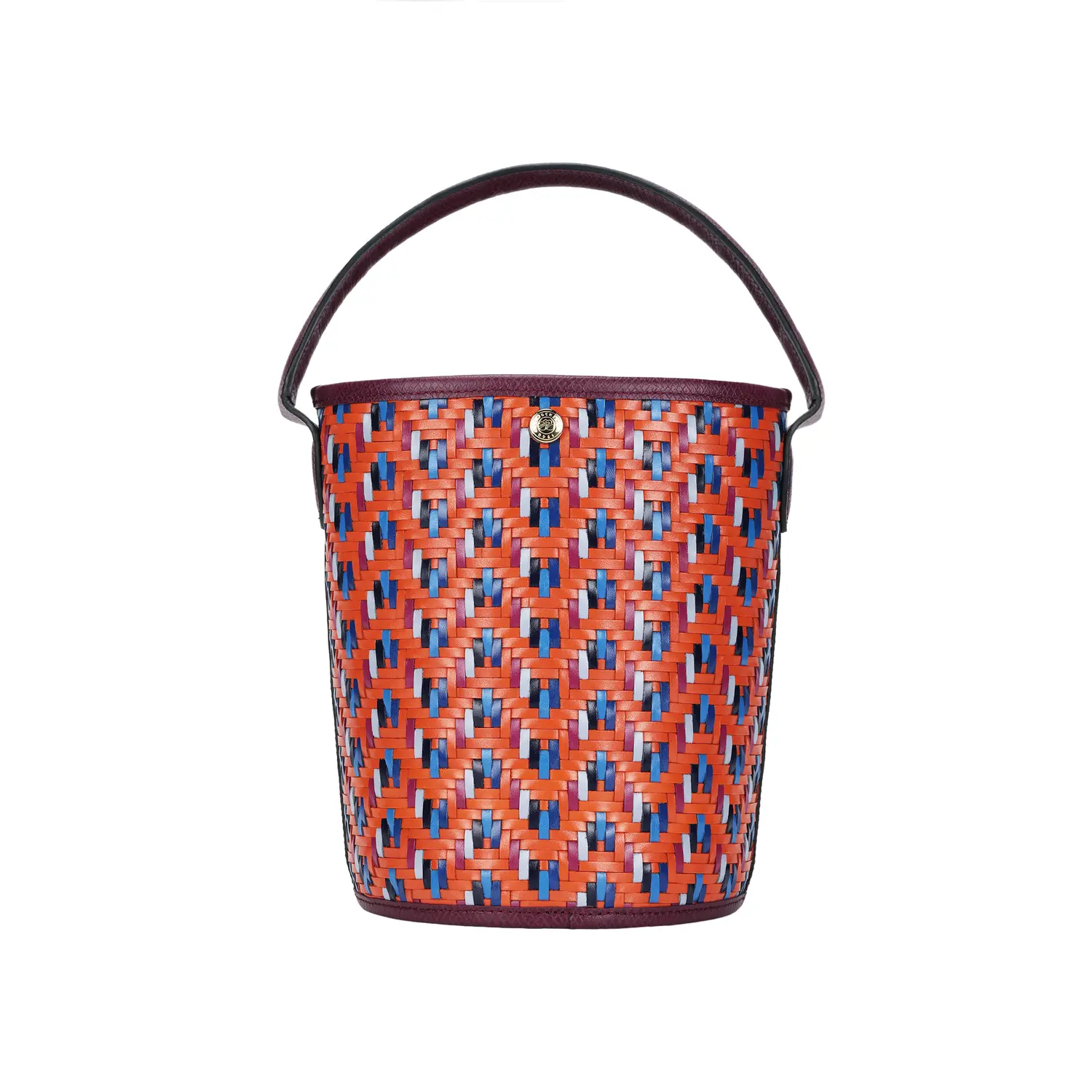 

LONGCHAMP Кожаная сумка-ведро Эпюр Трампетс Женская, Orange Blue Multicolor