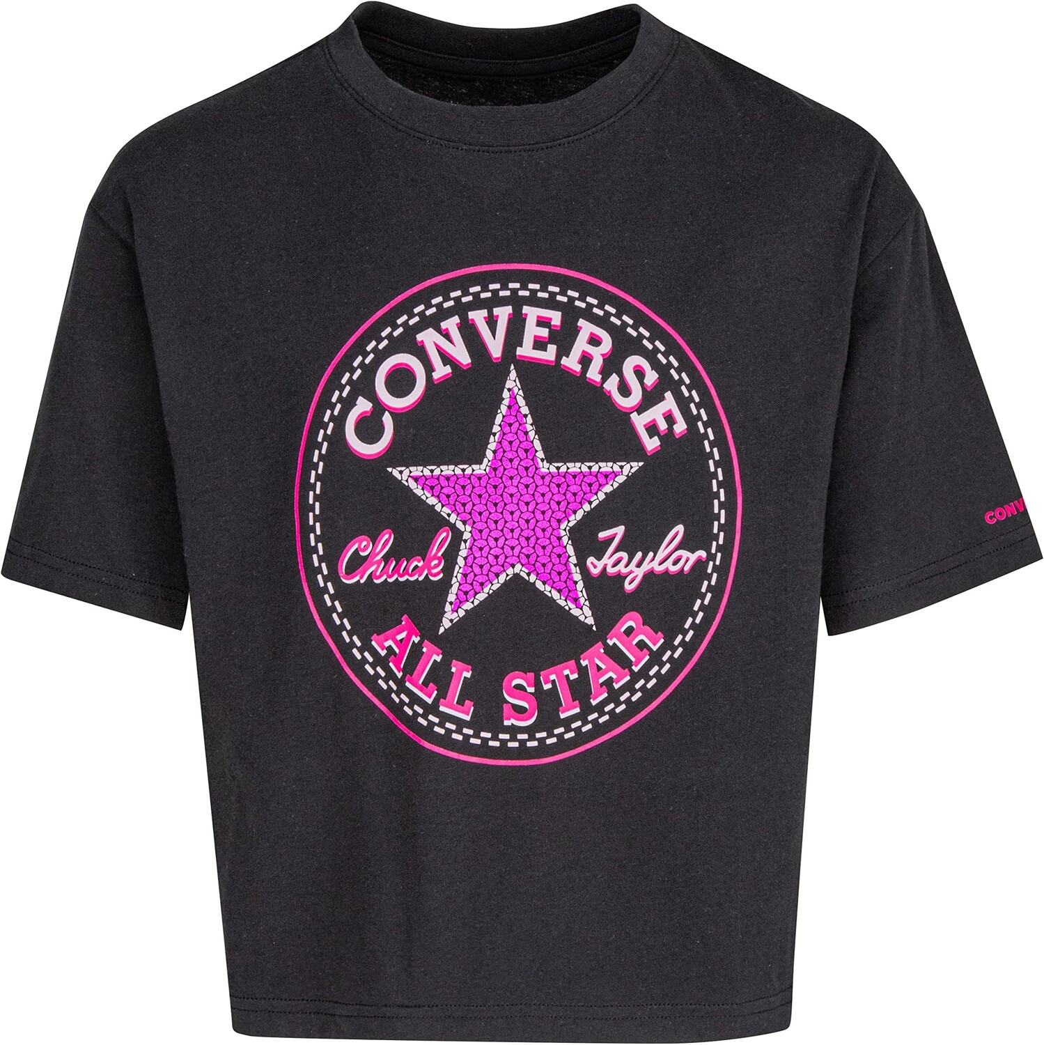 

Футболка Converse Star Faux Sequin Boxy Tee, черный