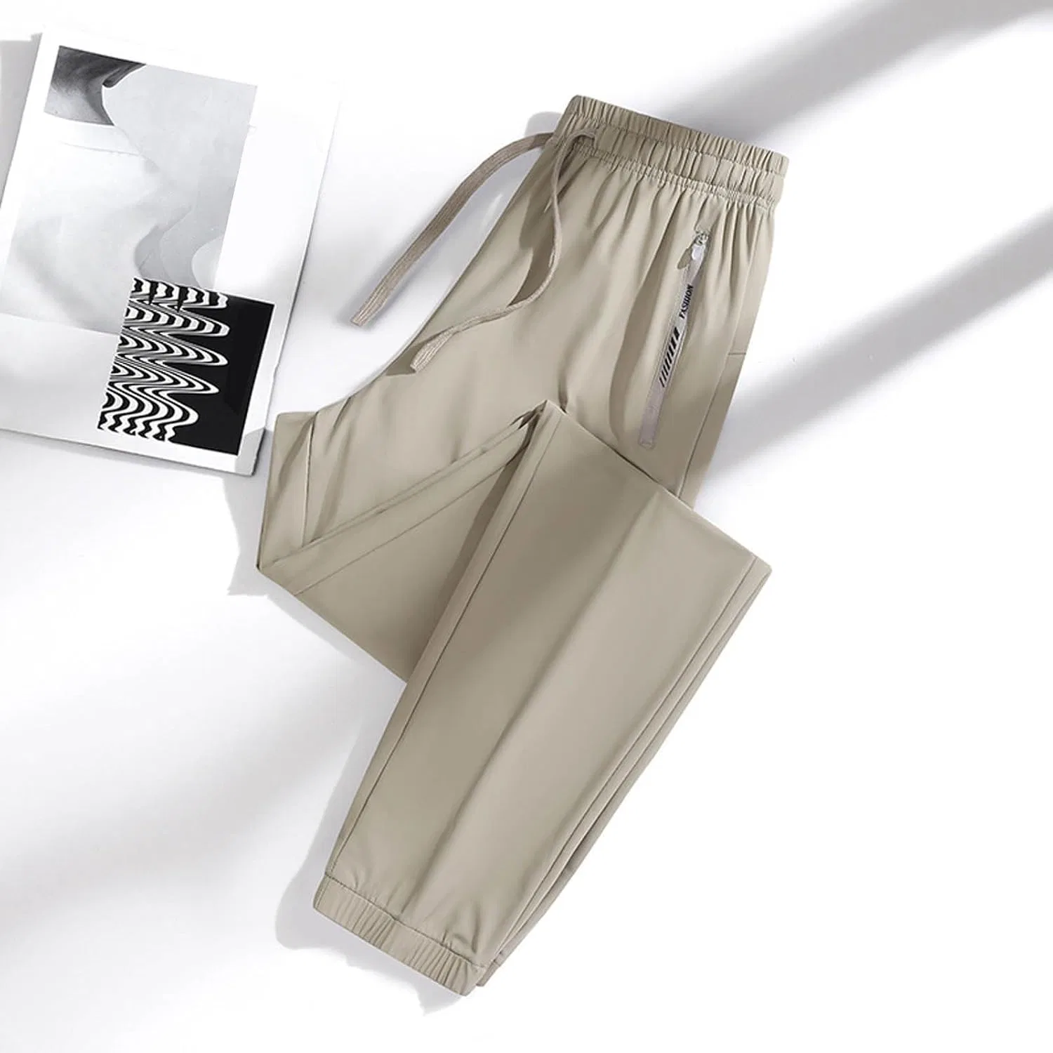 Женские брюки Ice Silk Ultra Stretch, Y01-khaki — фото 3