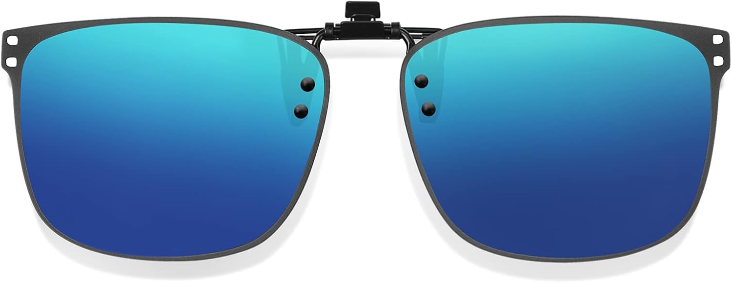 

Солнцезащитные очки-клипсы, надеваемые поверх очков с диоптриями, поляризованные, с антибликовым покрытием, откидные, с защитой от УФ-излучения, для мужчин и женщин ARCAMOY, Ice Blue