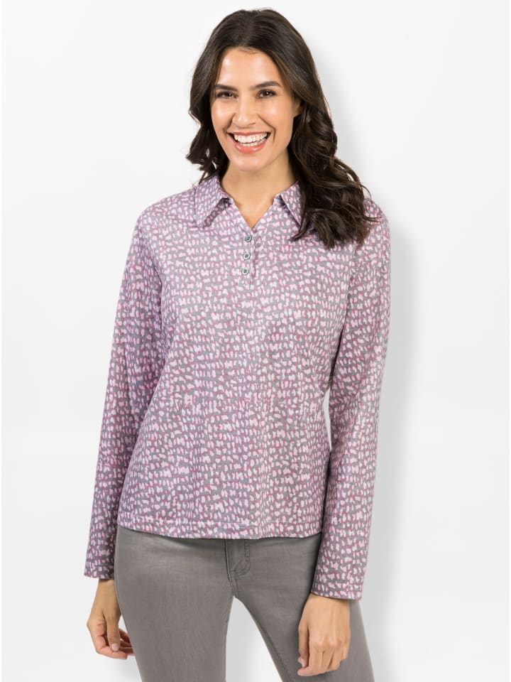 

Рубашка поло с принтом гортензии и серого камня WITT WEIDEN