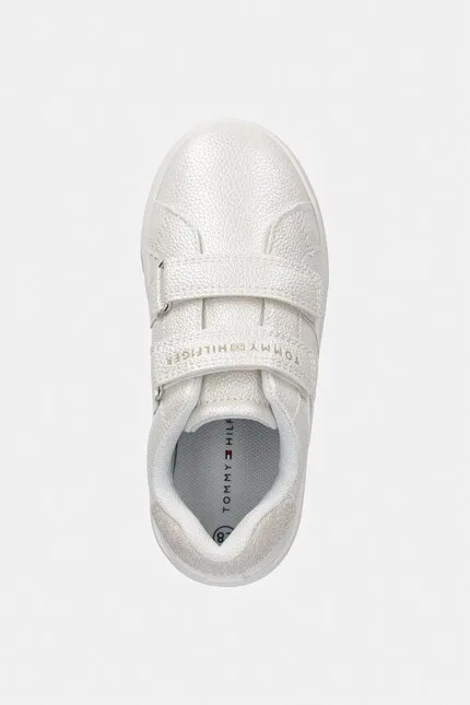 Кроссовки детские из экокожи Tommy Hilfiger, бежевый — фото 4