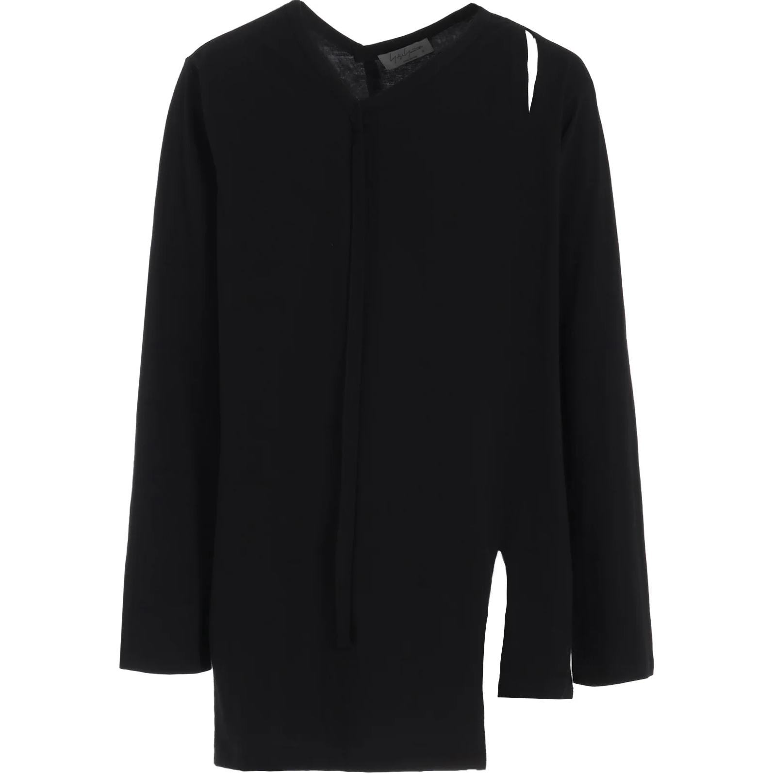 

Асимметричная футболка Yohji Yamamoto, черный