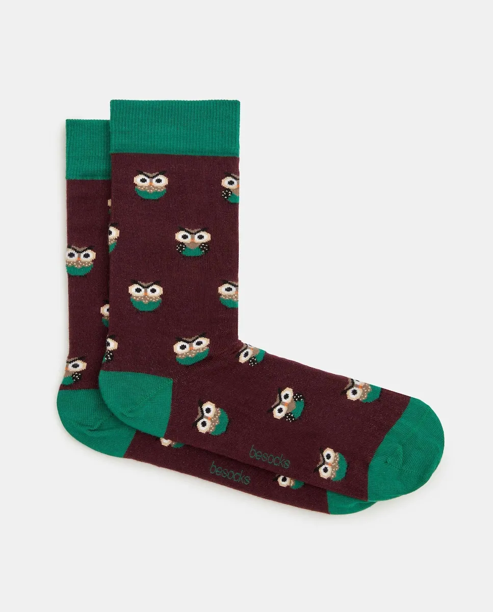 

Высокие унисекс носки из органического хлопка Besocks, гранатовый