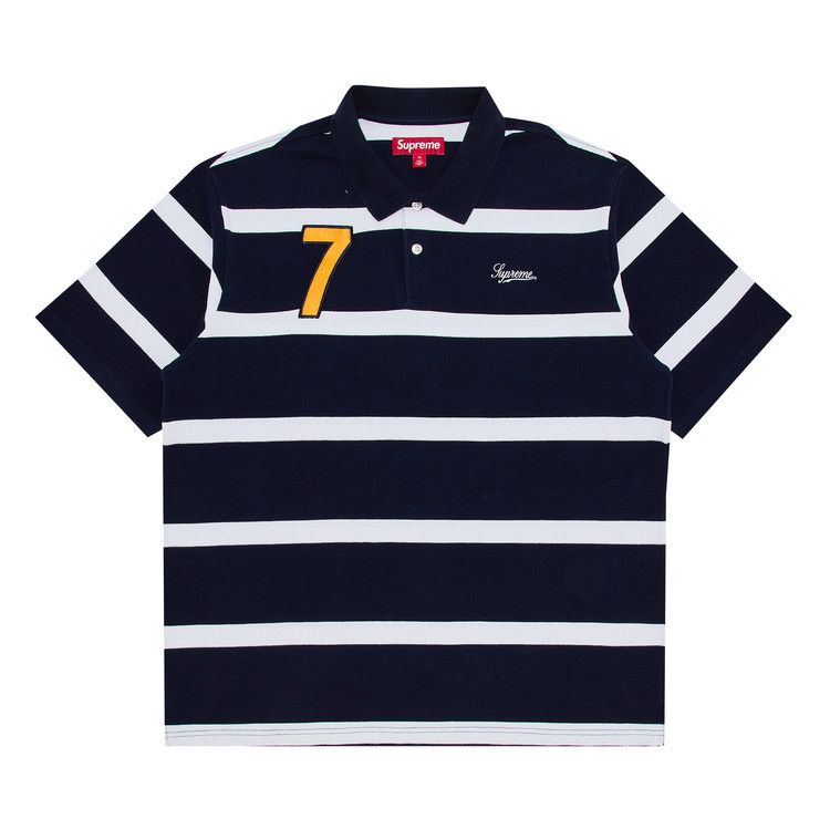 

Поло Supreme Cursive Polo, Navy Stripe