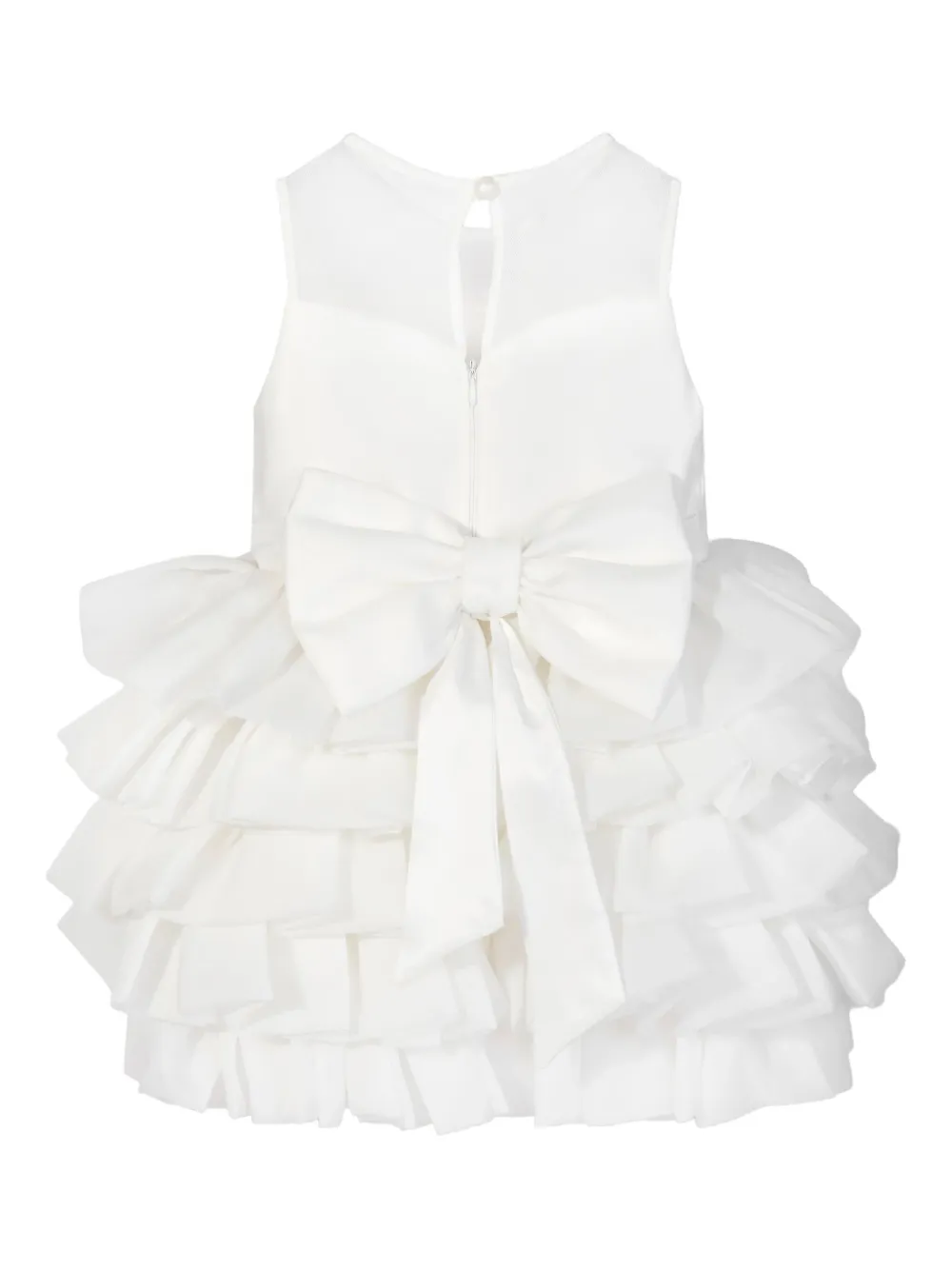 Платье с кружевом и оборками Dress & Fleur, белый — фото 4