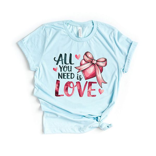

Футболка с принтом All you need is love coquette Simply Sage Market, Ice Blue