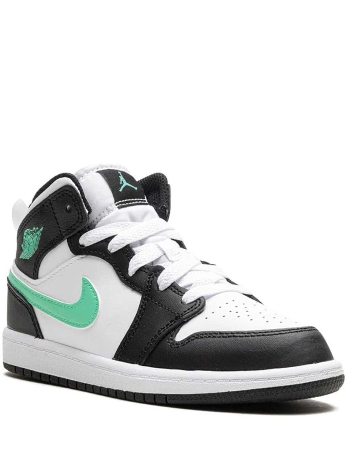 

Кроссовки Air Jordan 1 Mid Green Glow Jordan Kids, черный