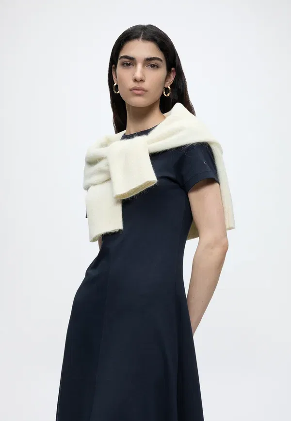 Платье-миди приталенное трикотажное Tommy Hilfiger, тёмно-синий — фото 4