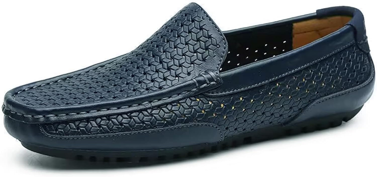 

Мужская повседневная обувь, слипоны, летние туфли, обувь для вождения Oxcowniu, синий