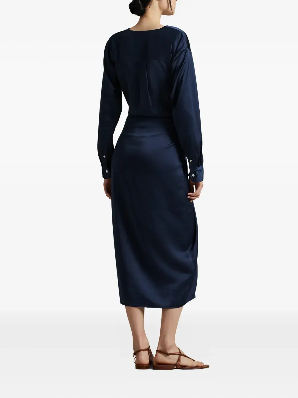 

Платье миди на пуговицах POLO RALPH LAUREN, синий