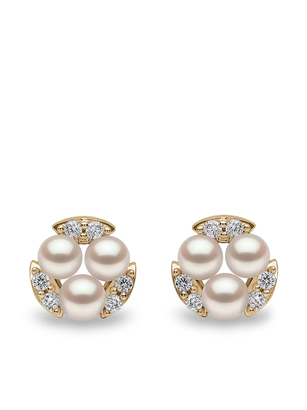 

Серьги Sleek из желтого золота с жемчугом и бриллиантами Yoko London, золотой