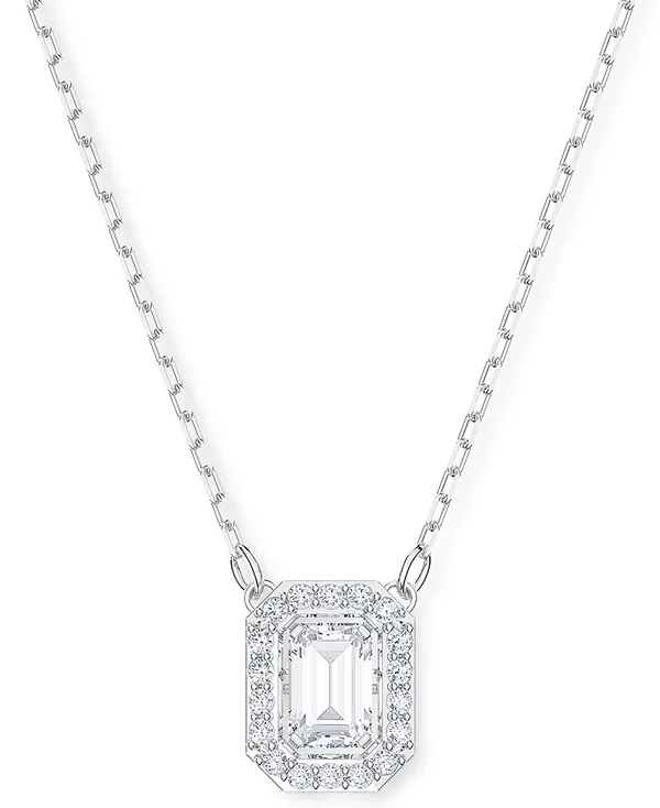 

Ожерелье с подвеской «Миллениа» с родиевым покрытием, 15 дюймов + удлинитель 2 дюйма Swarovski, white