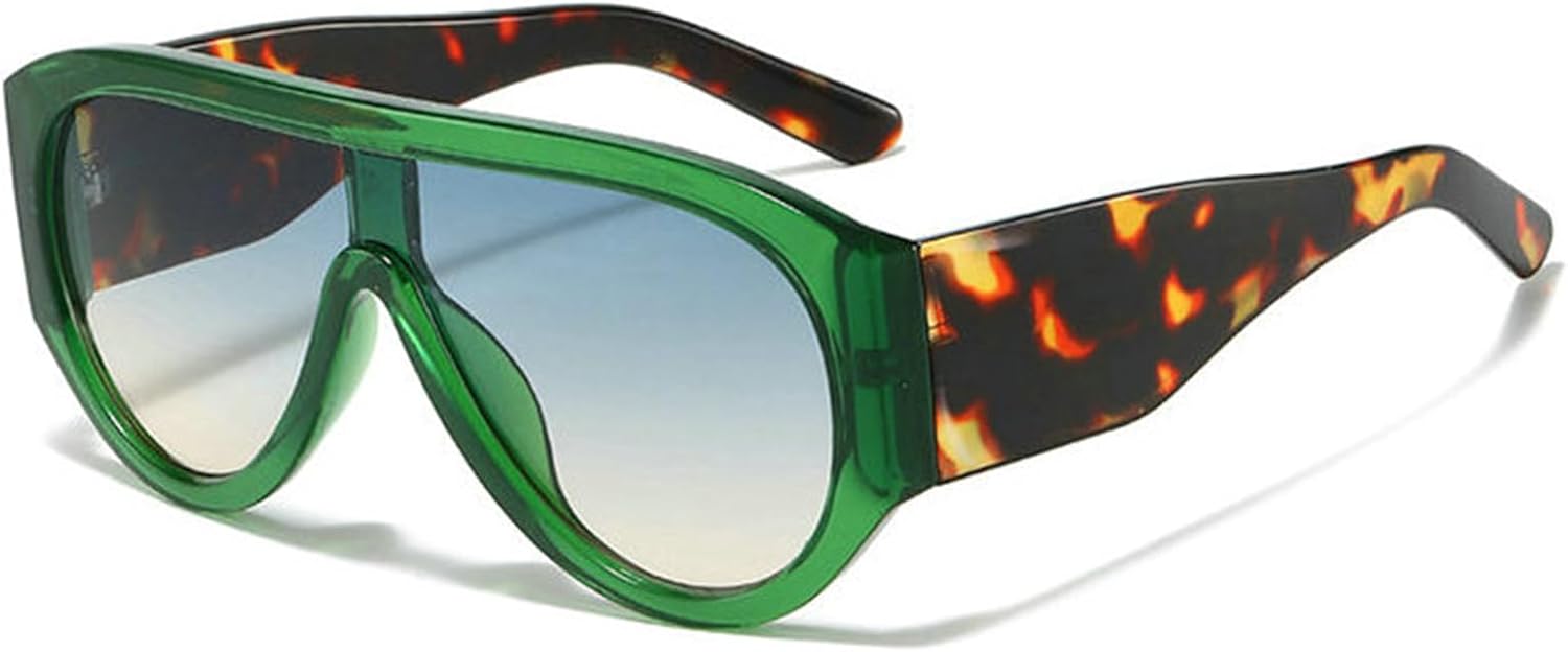 

Хелена Модные большие солнцезащитные очки-пилот для женщин и мужчин в стиле ретро, ​​черные и зеленые, с защитой от УФ-излучения UV400, модные, с широкими дужками helena, C5