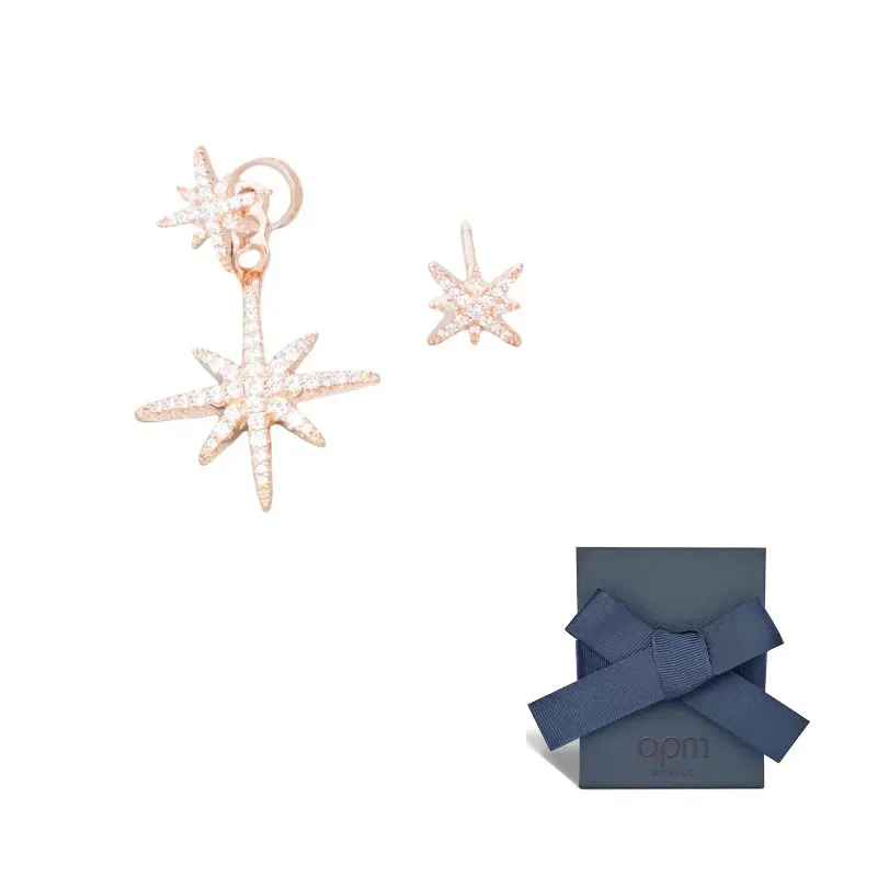 

Серьги METEORITES 925 Sterling Silver для женщин Apm Monaco, розовый золотой