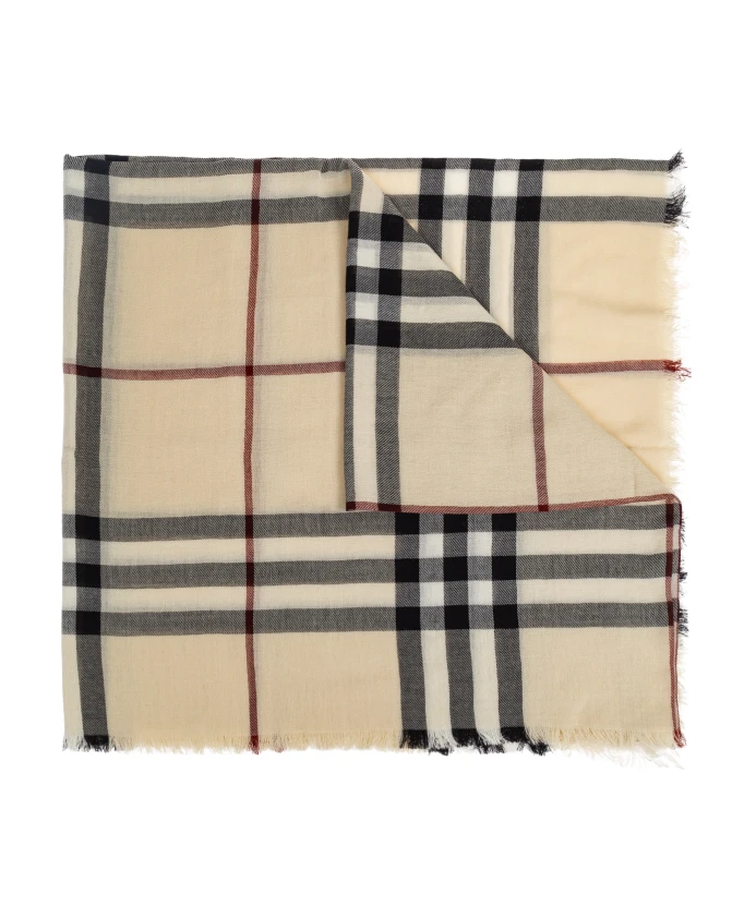 

Шерстяной шарф Burberry, бежевый