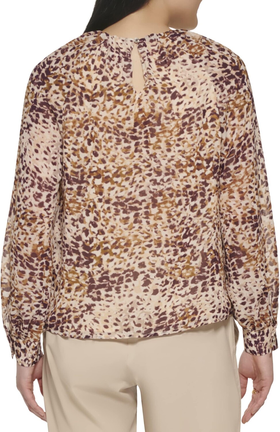 

Рубашка Calvin Klein Long Sleeve Raglan w/ Sheering, цвет Khaki Combo