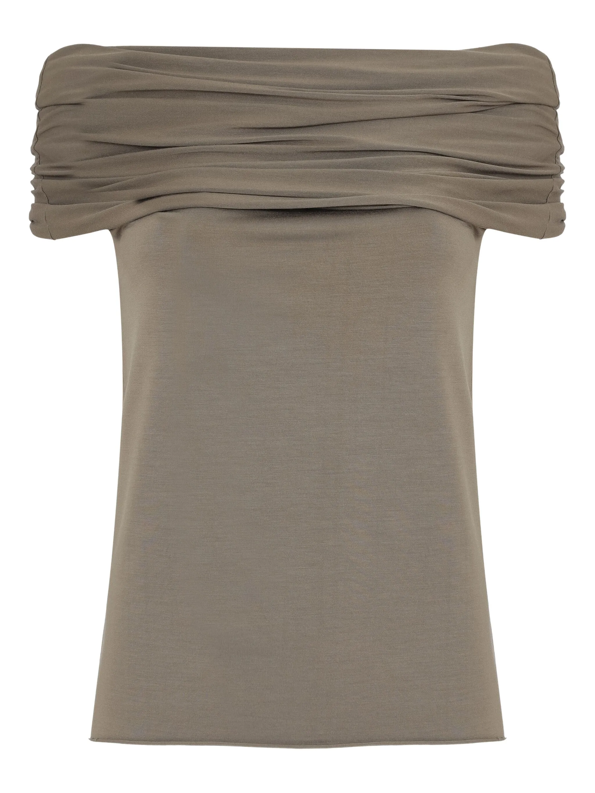 

Драпированный топ с воротником-хомутом Uma | Raquel Blay, серый