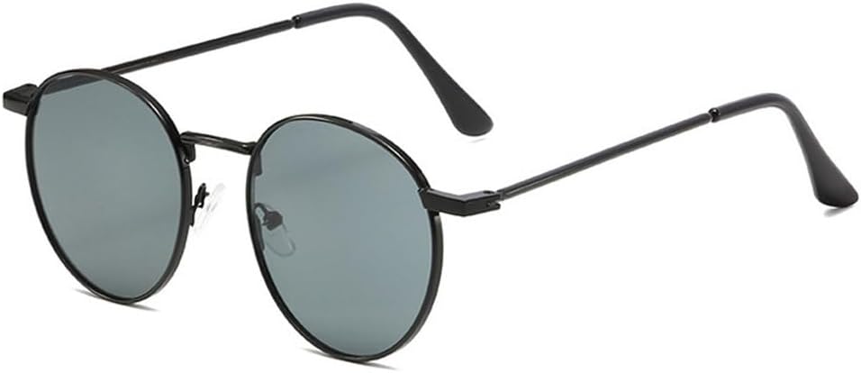 

Ретро-классические круглые мужские солнцезащитные очки в металлической оправе, модные прозрачные линзы с градиентом цвета океана, защита от УФ-излучения UV400, женские солнцезащитные очки в стиле панк TKKTLLT, Black Gray