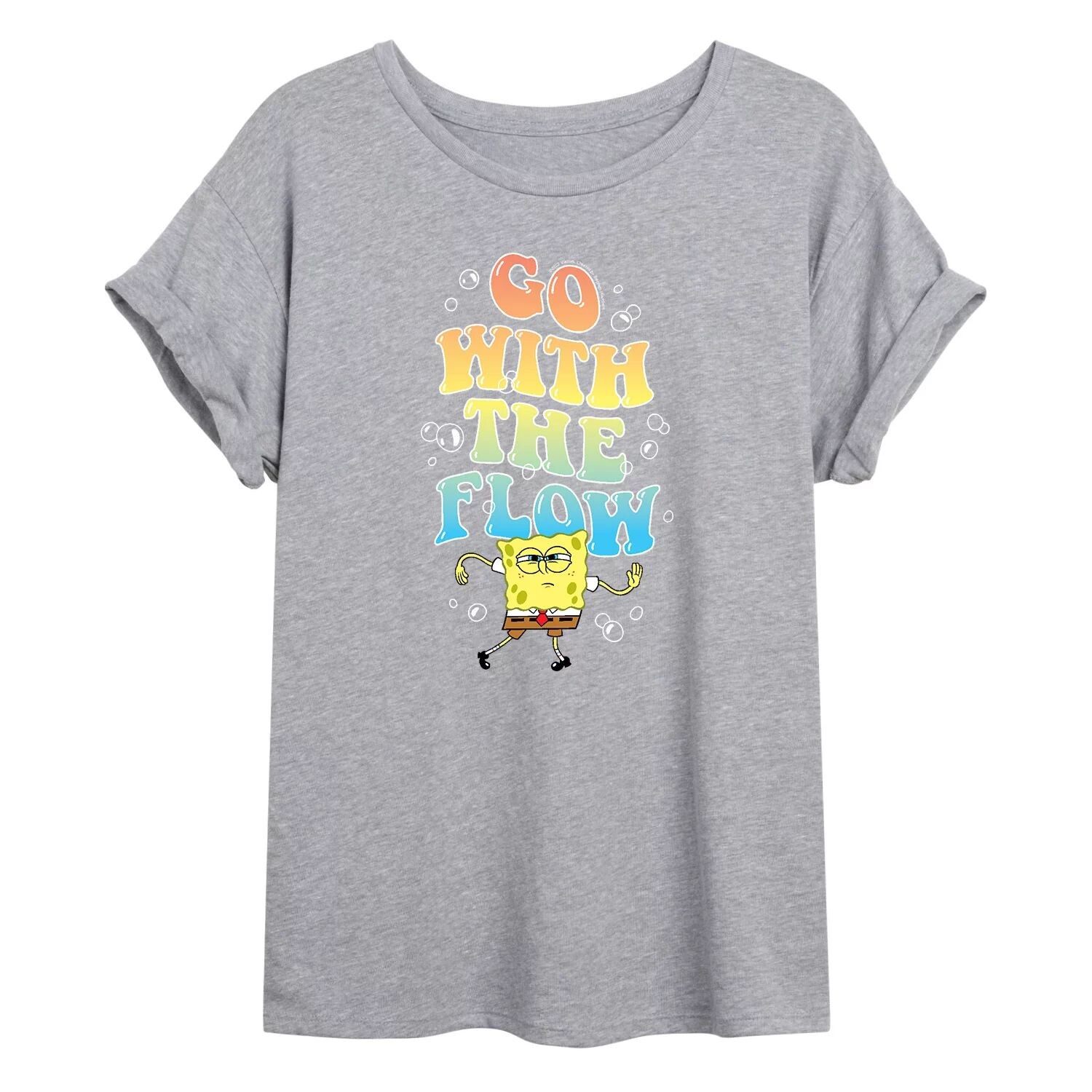 

Большая футболка с рисунком Nickelodeon SpongeBob для юниоров "Go With The Flow" Licensed Character