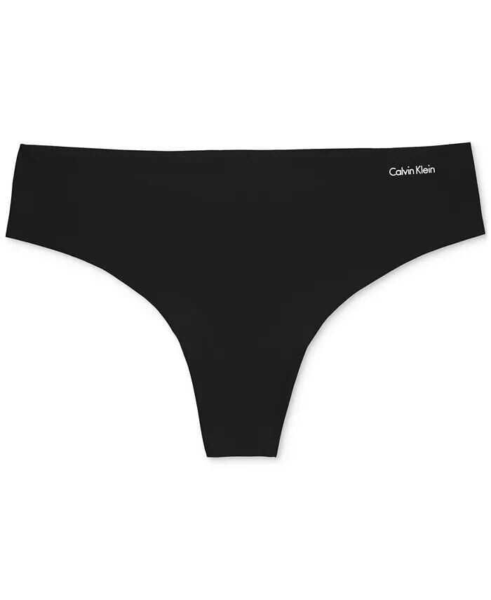 Женские невидимые стринги D3428 Calvin Klein, черный — фото 3