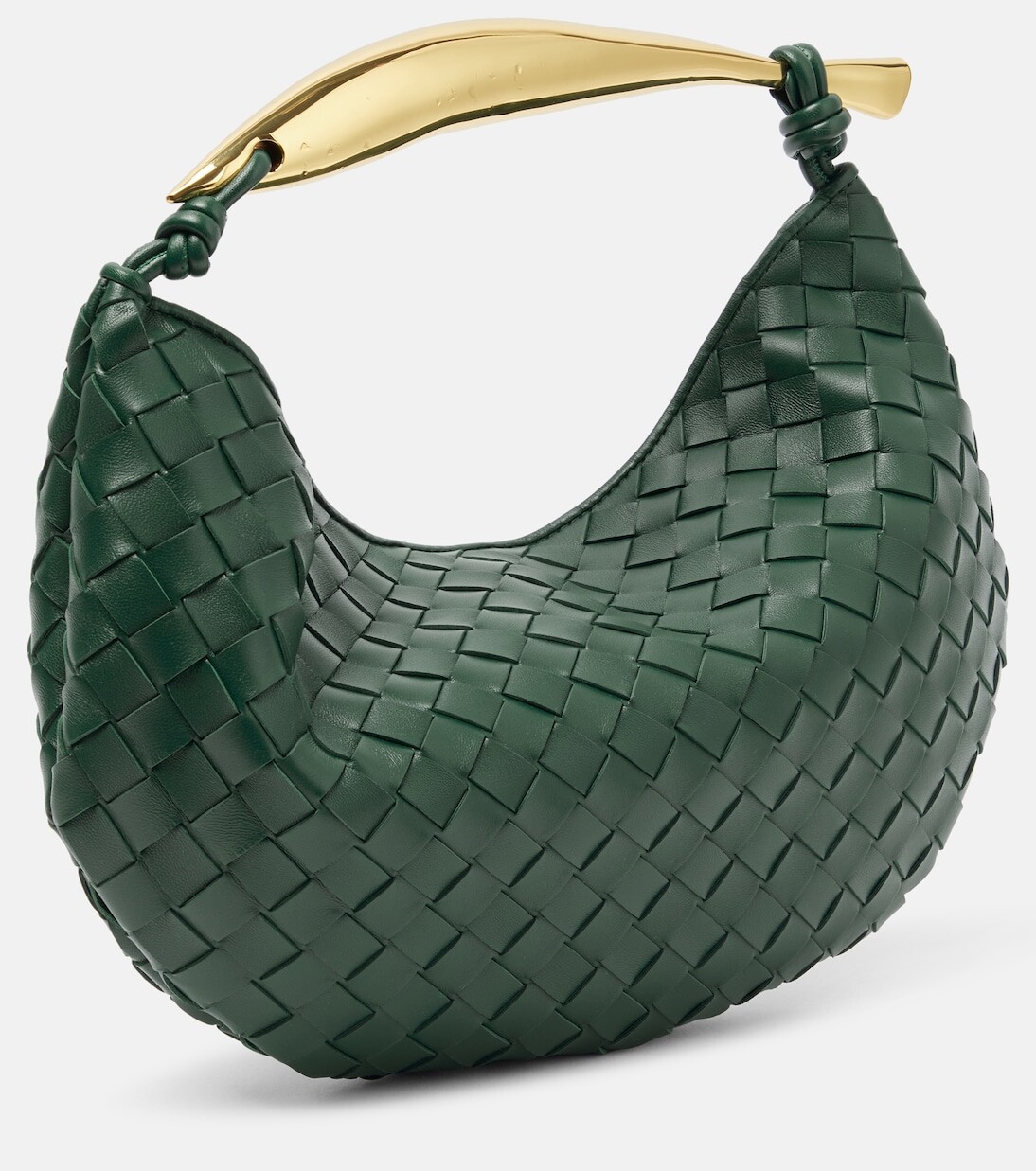 Маленькая кожаная сумка через плечо sardine Bottega Veneta, зеленый — фото 4