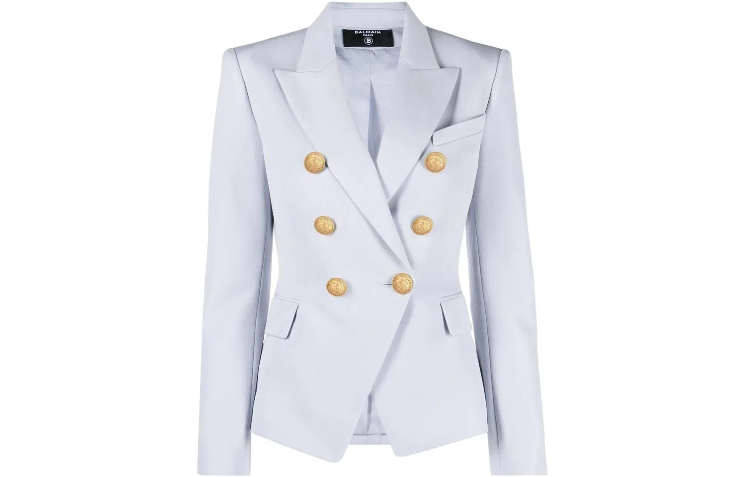 Деловой костюм BALMAIN голубой