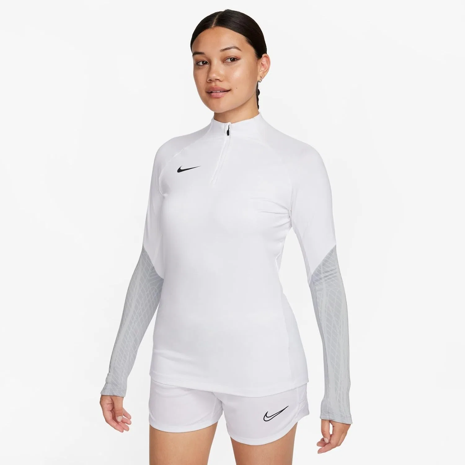 Футболка для тренировок Nike, женская, White/Wolf Grey/White/Black — фото 2