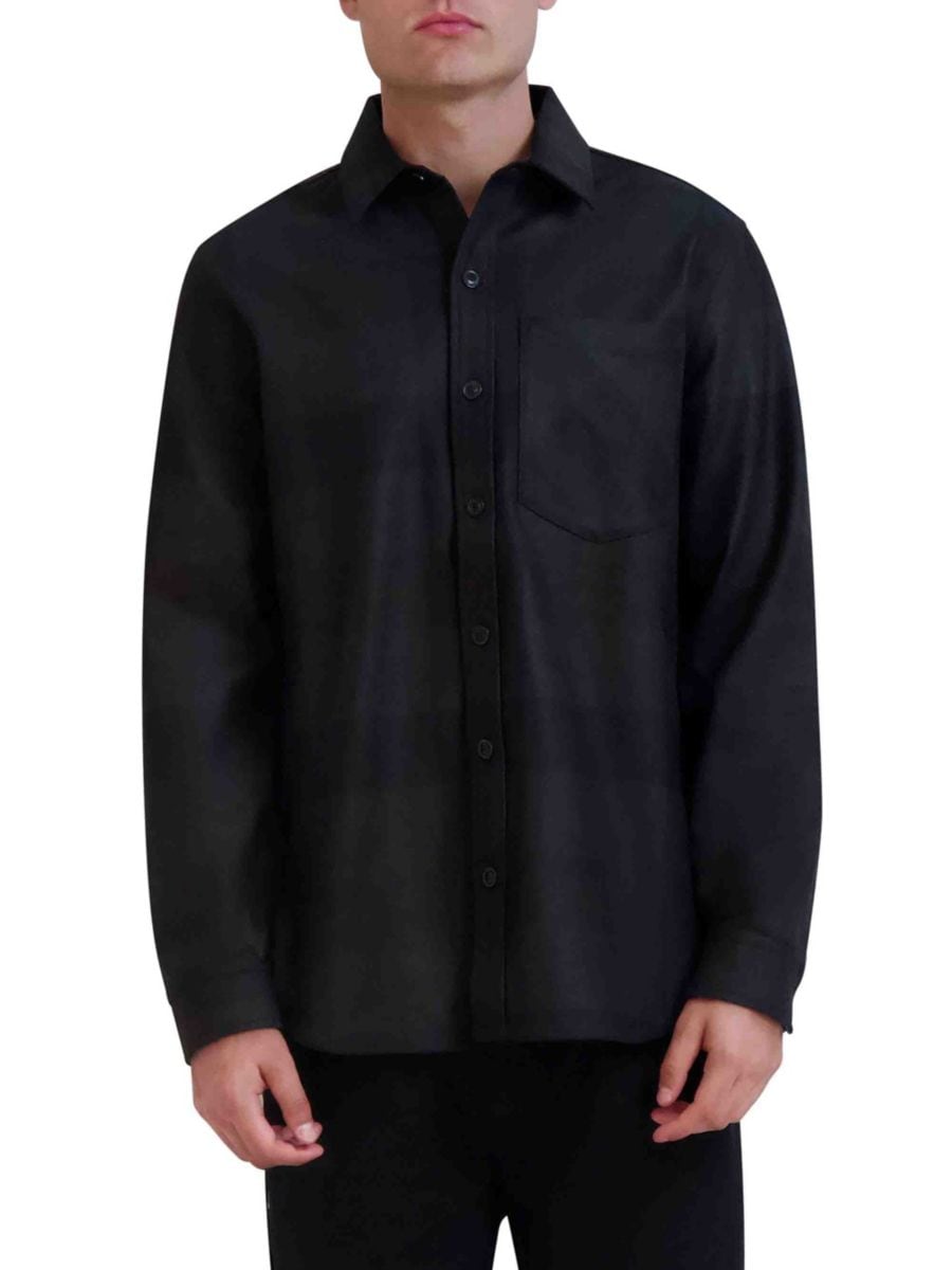 

Клетчатая рубашка Karl Lagerfeld Paris, цвет Navy Multi
