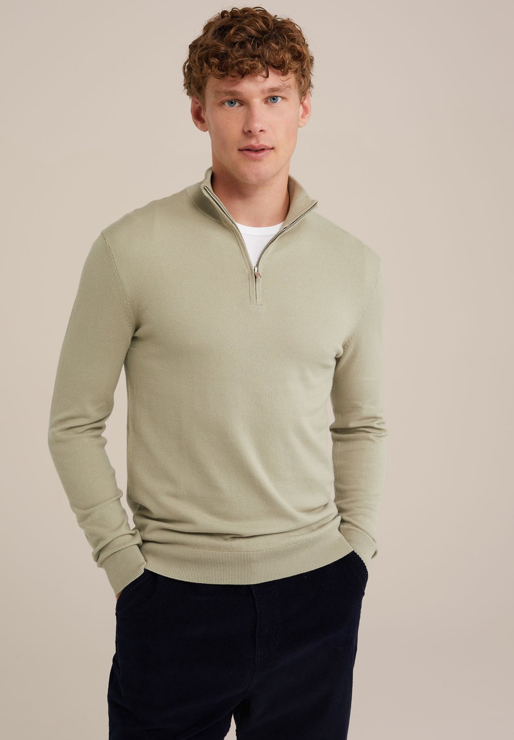 

Свитер WE Fashion, оливковый