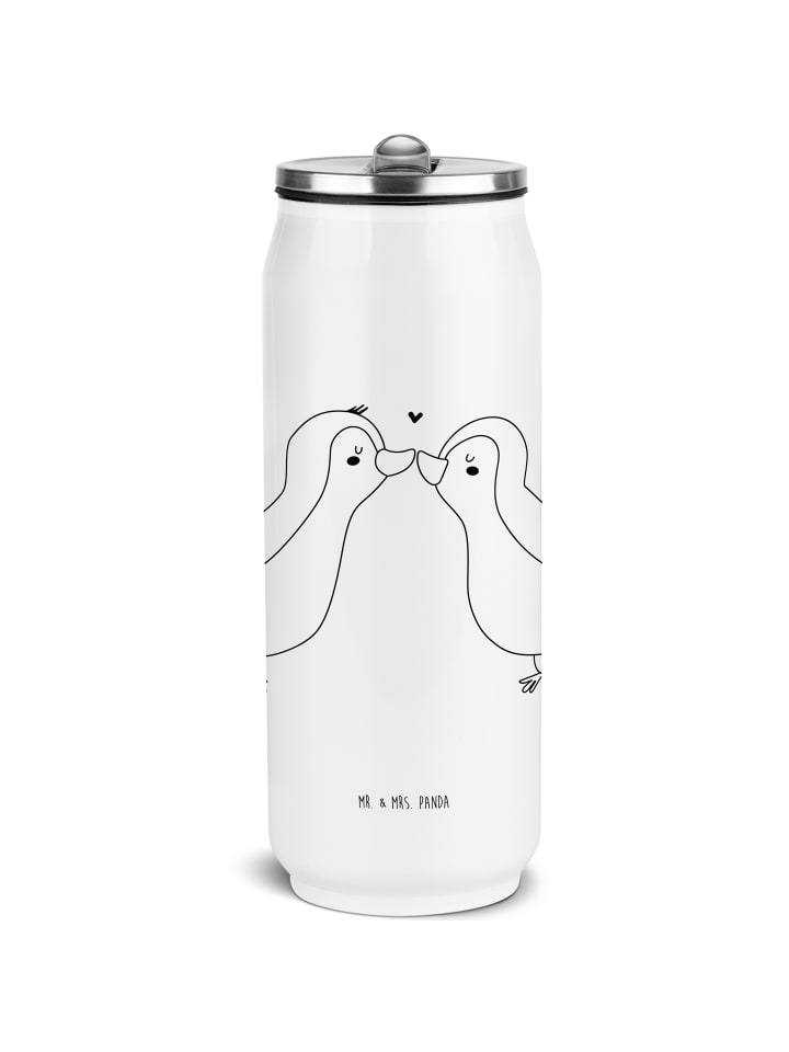 

Mr. & Mrs. Panda Банки с напитками, бутылка с напитком, пингвины, поцелуй без буквы S... белым цветом