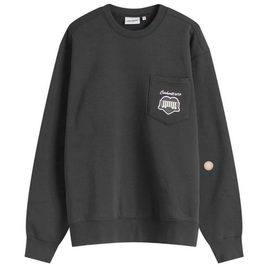 

Свитшот с карманом Heart train Carhartt Wip, черный