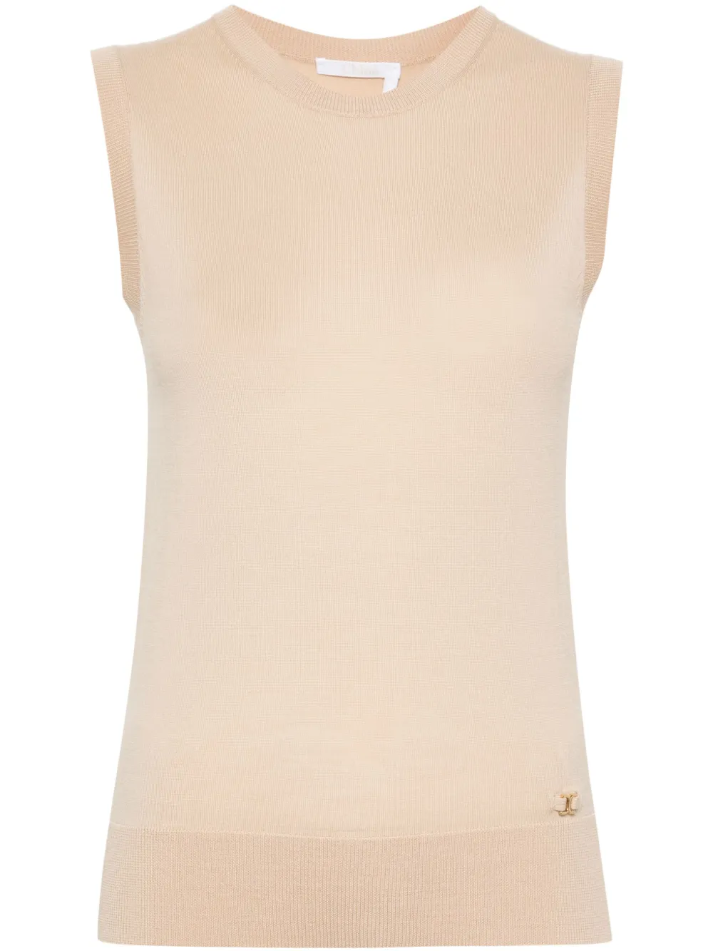 

Шерстяной джемпер без рукавов CHLOÉ, нейтральный