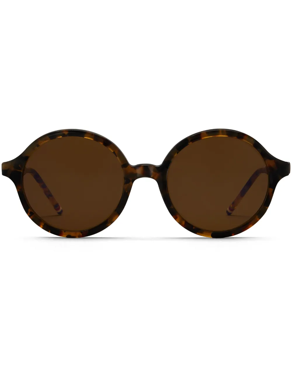 

Солнцезащитные очки в круглой оправе черепаховой расцветки Thom Browne Eyewear, коричневый